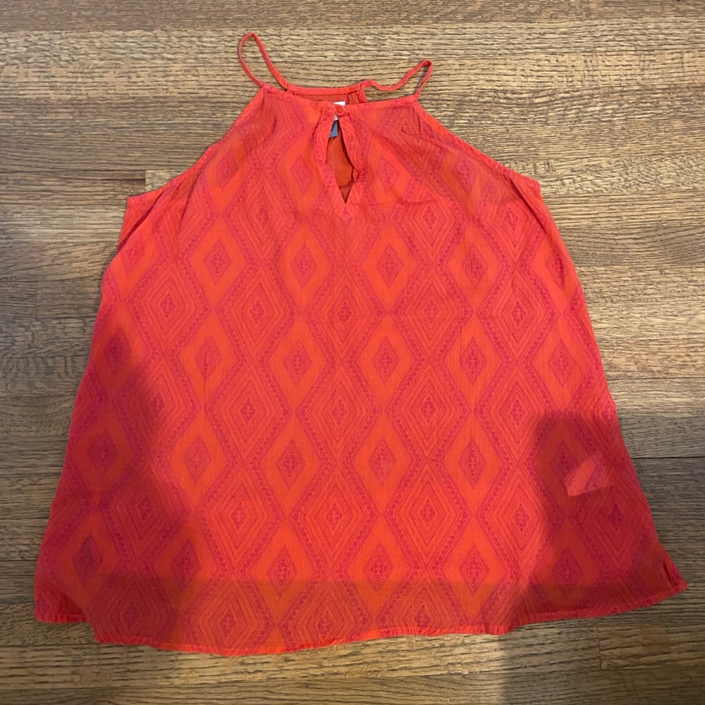 Old Navy red patterned tank top